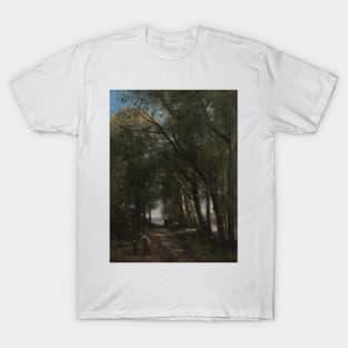 A Lane through the Trees by Jean-Baptiste-Camille Corot T-Shirt